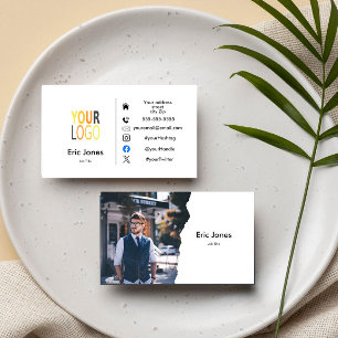 Logo Custom BUSINESS LOGO und Social Media Bus hin Visitenkarte