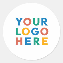 Logo "Custom Company Business" - Klassische Marken Runder Aufkleber