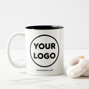 Logo Custom Company und Geschäfts-Website Zweifarbige Tasse