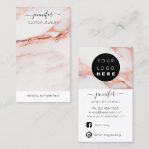 Logo Custom Jewelcard Social Media Abstrakt Visitenkarte