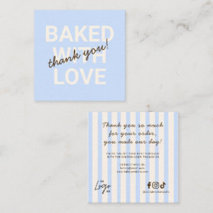Logo Cute Baked With Love Danke Quadratische Visitenkarte