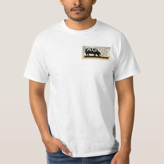 Logo d'AGHA sur le T-shirt des hommes (Devant)