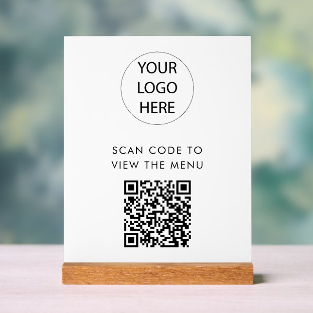 Logo d'analyse de code QR personnalisé blanc (Neutre)