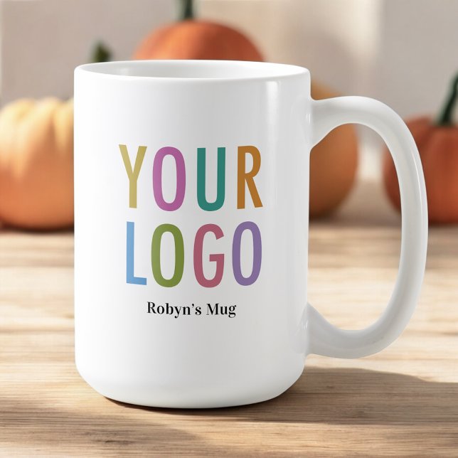 Logo de 15 oz Café Mug pour les employés Promotion (MISOOK White 15 oz Mug with Logo and Name)