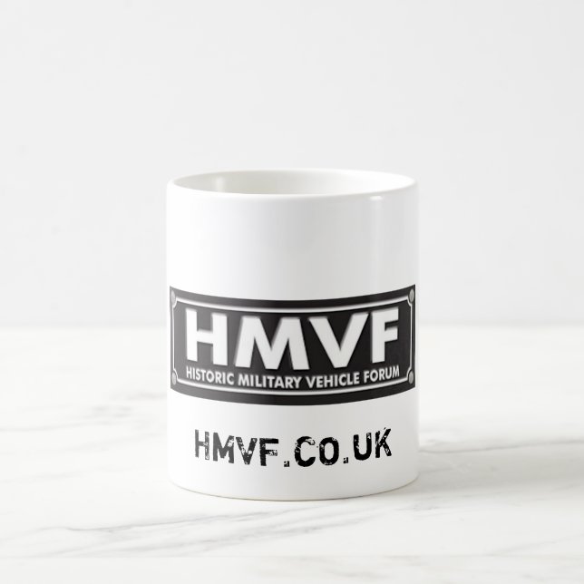 Logo de blanc de tasse de HMVF (Centre)