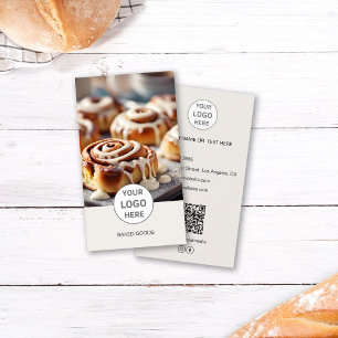 Logo de boulangerie Photo QR Code Tan Carte de vis