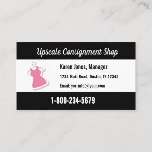 Logo de carte de visite de magasin de consignation