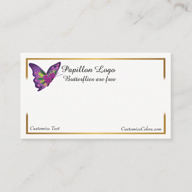 Logo de carte de visite de papillon (Devant)