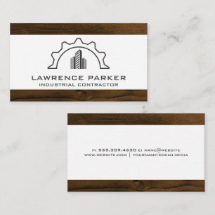 Logo de construction   Carte de visite de coupe en