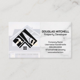 Logo de construction   Carte de visite résidentiel