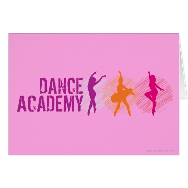 Logo de danseurs de couleur d'académie de danse (Devant horizontal)