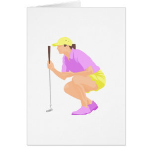 Logo de femme de golf