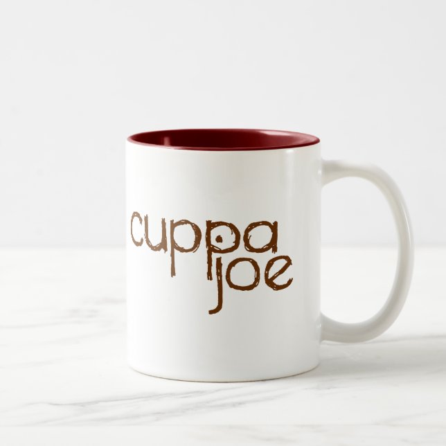 logo de Joe de tasses de thé dans le brun - (Droit)