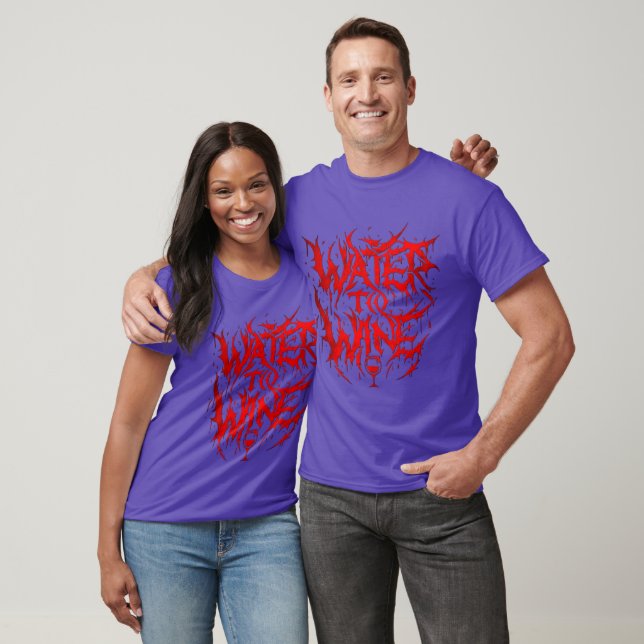 Logo de la bande d'eau à vin T-shirt violet (Unisexe)