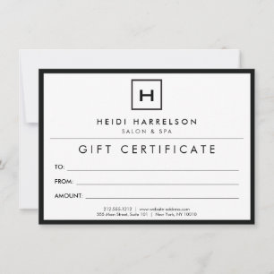 Logo de la boîte avec votre carte cadeau initiale 