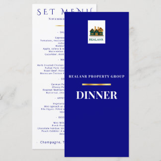 Logo de la carte de menu du dîner d'entreprise Élé