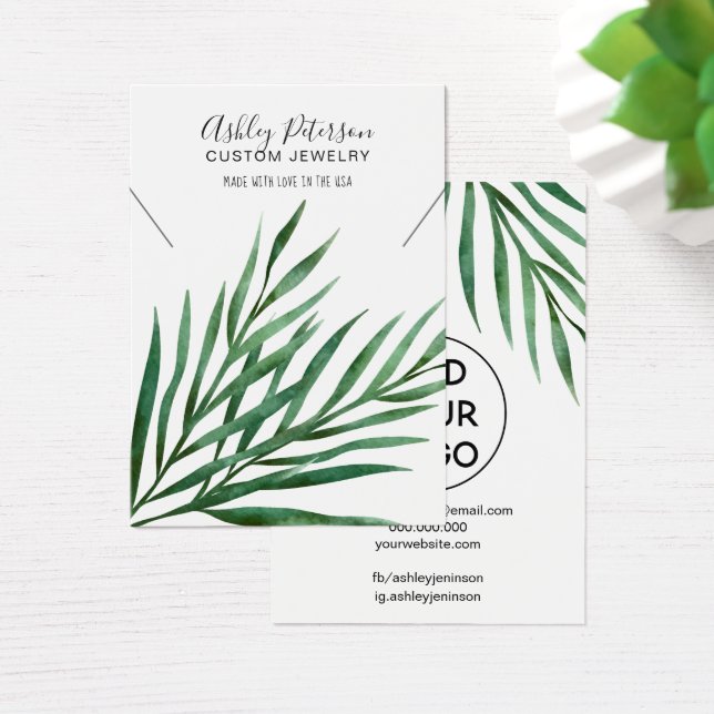 logo de la feuille de palme tropicale bijouterie c (Bureau)