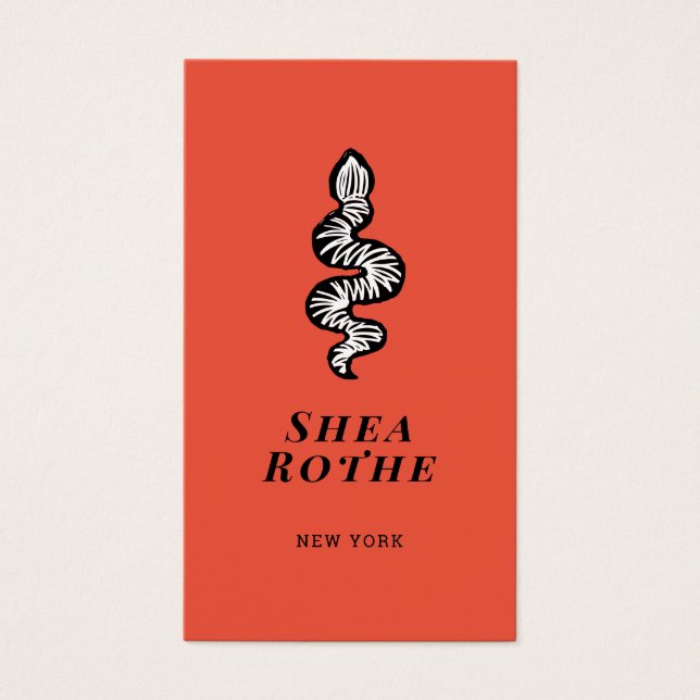 Logo de la nature du serpent blanc noir cool (Devant)