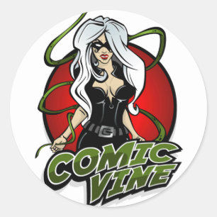 Logo de la vigne comique Autocollant rouge