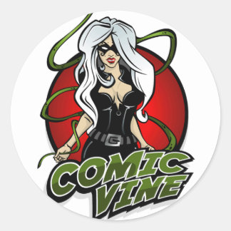 Logo de la vigne comique Autocollant rouge