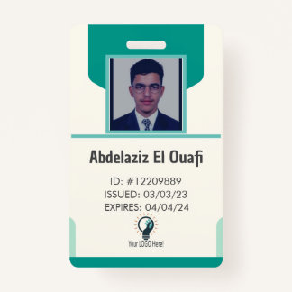Logo de l'employé personnalisé et badge photo
