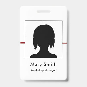 Logo de l'entreprise, Badge minimaliste d'employé 