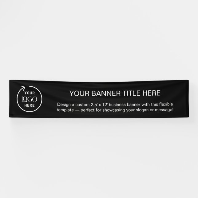 Logo de l'entreprise | Bannière Noir 12' Business  (Horizontal)