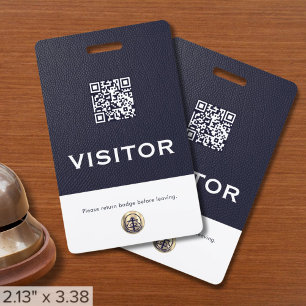 Logo de l'entreprise Code QR Badge du visiteur