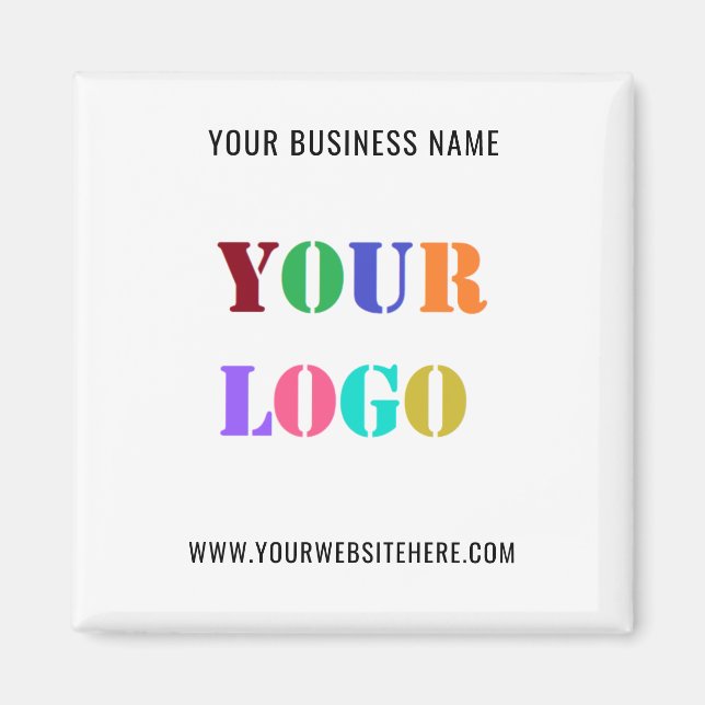 Logo de l'entreprise et texte promotionnel Magnet  (Devant)