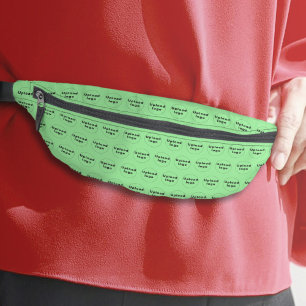 Logo de l'entreprise Motif sans couture sur vert c