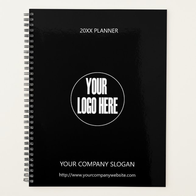 Logo de l'entreprise personnalisé noir blanc minim (Devant)