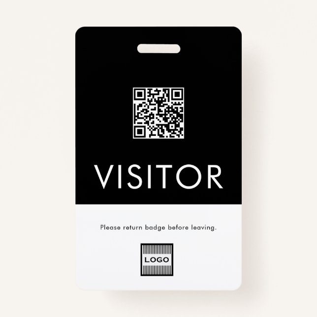 Logo de l'entreprise personnalisée Code QR Badge d (Devant)