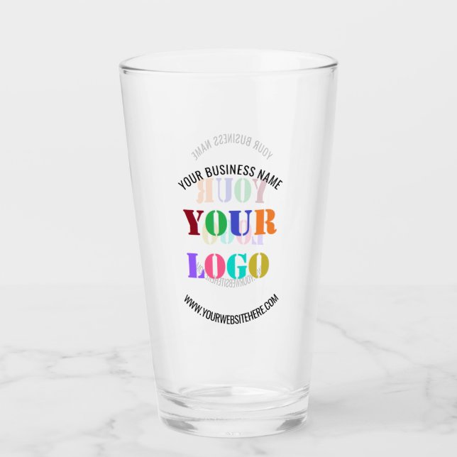 Logo de l'entreprise personnalisée et verre commer (Devant)