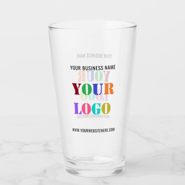 Logo de l'entreprise personnalisée et verre commer (Devant)