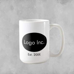 Logo de l'entreprise personnalisée - Mug noir de m