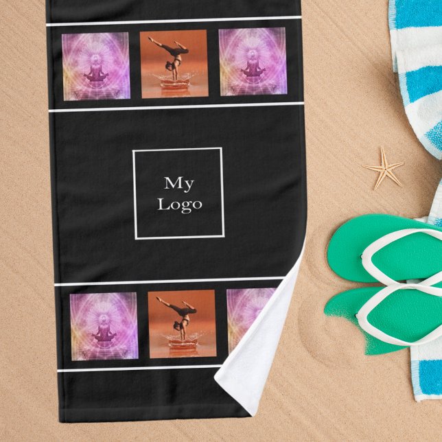 Logo de l'entreprise photo collage noir blanc (Créateur téléchargé)