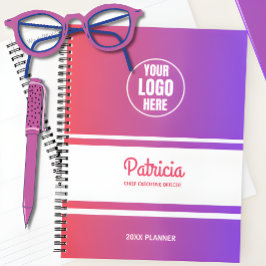 Logo de l'entreprise sur mesure rose/bleu dégradé