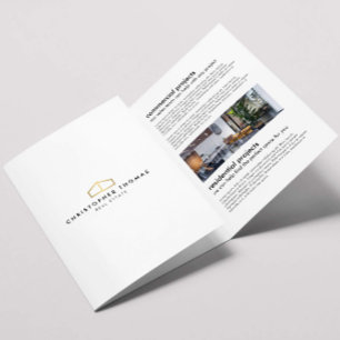 Logo de maison moderne Immobilier Brochure blanche
