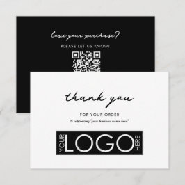 Logo de Merci d'entreprise personnalisé noir blanc