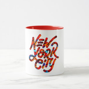 Logo de New York Trending en été Couleurs Mug