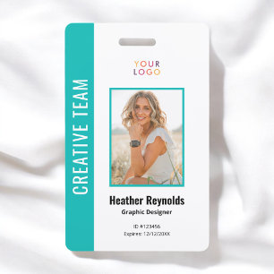 Logo de photo d'employé Badge Turquoise