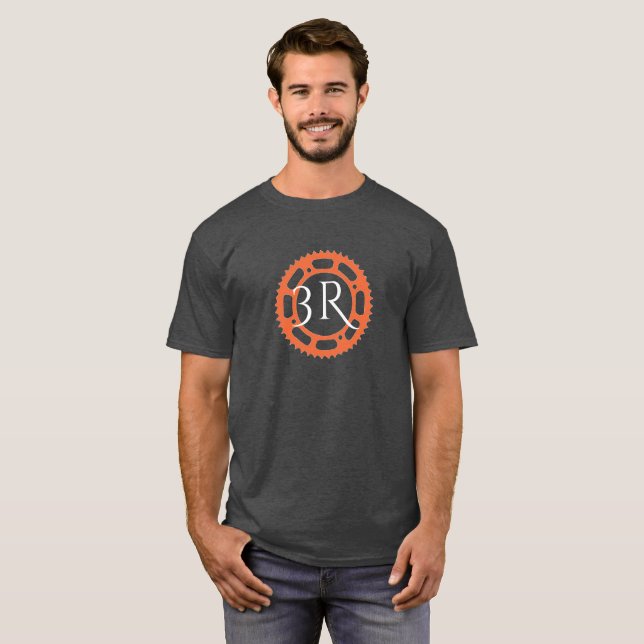 Logo de pignon de T-shirt du 3R Velo des hommes (Devant entier)