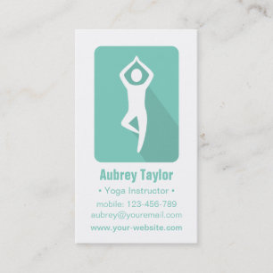 Logo de Pose d'Arbre Moderne Yoga Cartes de visite