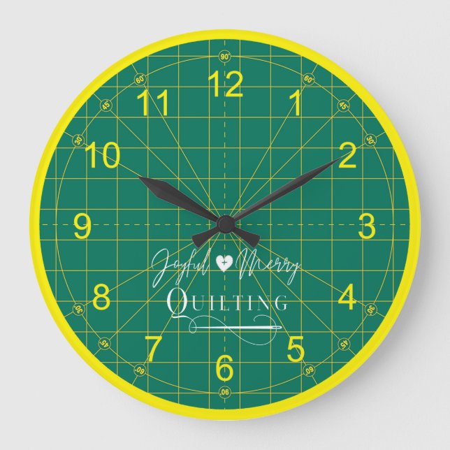 Logo de Quilter Green Cutting Mat Round Horloge (Recto)