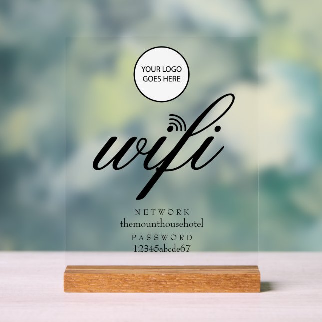 Logo de réseau Wifi et mot de passe (Neutre)