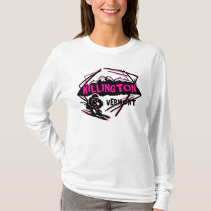 Logo de ski noir rose Killington Vermont sweat - s