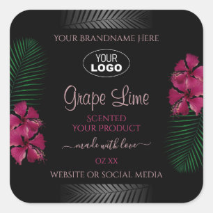 Logo de vin Étiquette de produit noir Red Hawaiian