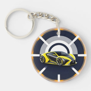 Logo de voiture de sport dans un style circulaire