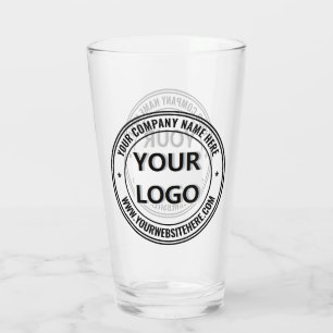 Logo de votre entreprise et Modèle de verre texte 