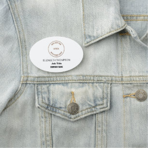 Logo-Delegierter Mitarbeiter Firmenname Stellenbez Namensschild